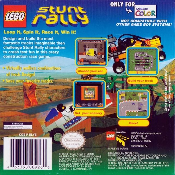LEGO Stunt Rally — Box back