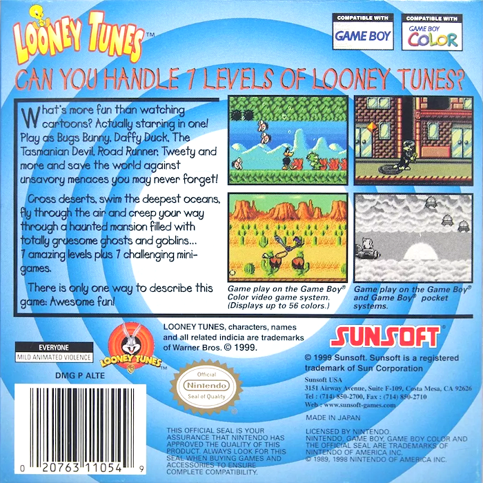 Looney Tunes — Box back
