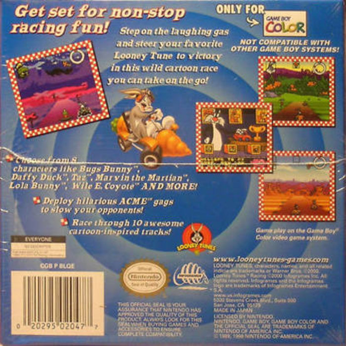 Looney Tunes Racing — Box back