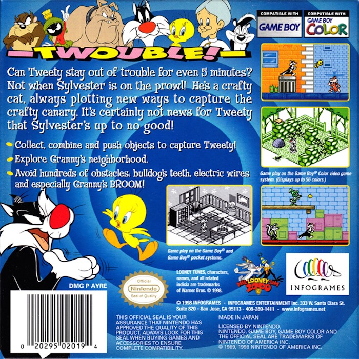 Looney Tunes : Twouble! — Box back