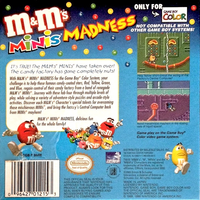 M&M's Minis Madness — Box back