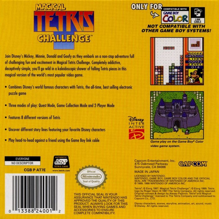 Magical Tetris Challenge — Box back