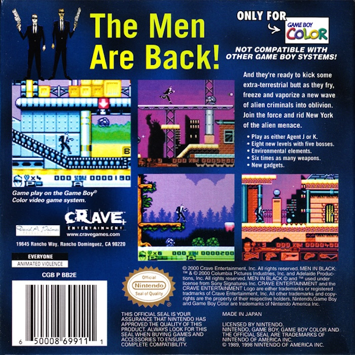 Men In Black II : The Series — Box back