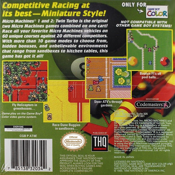 Micro Machines 1 and 2 : Twin Turbo — Box back