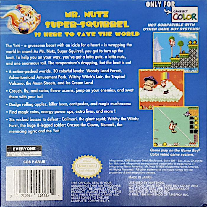 Mr Nutz — Box back