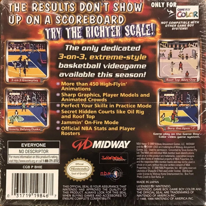 NBA Hoopz — Box back