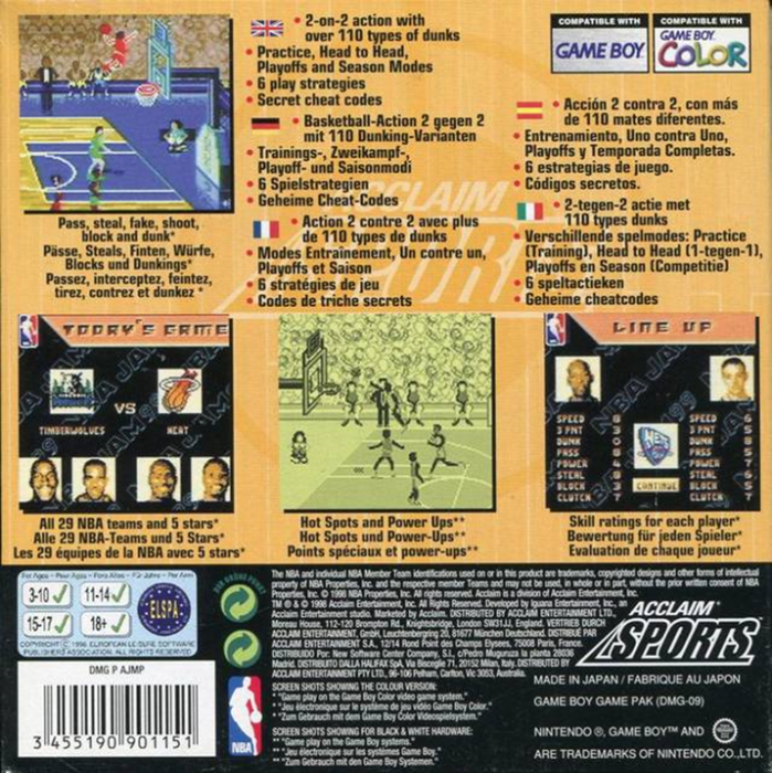 NBA Jam '99 — Box back