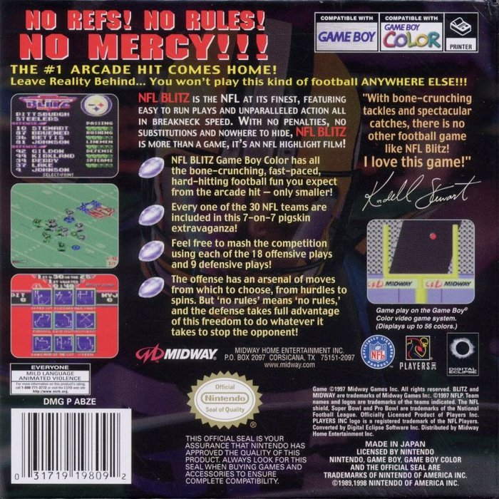NFL Blitz — Box back
