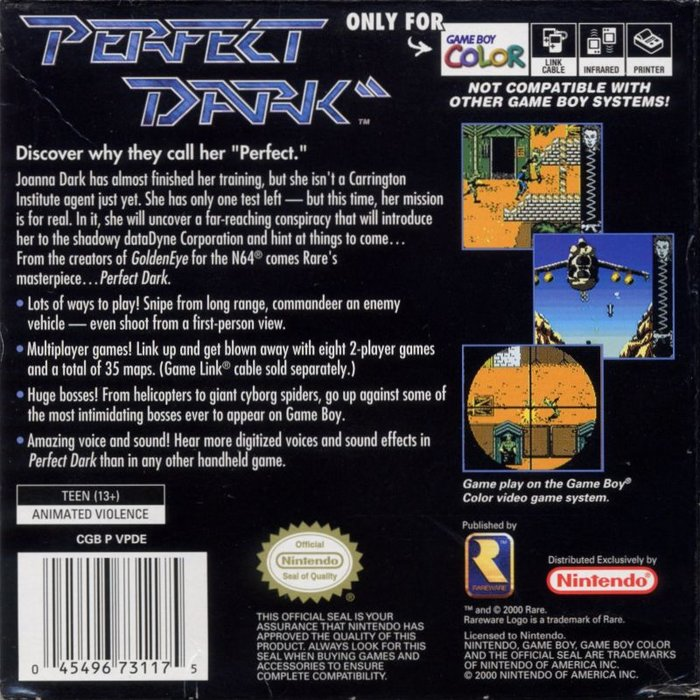 Perfect Dark — Box back