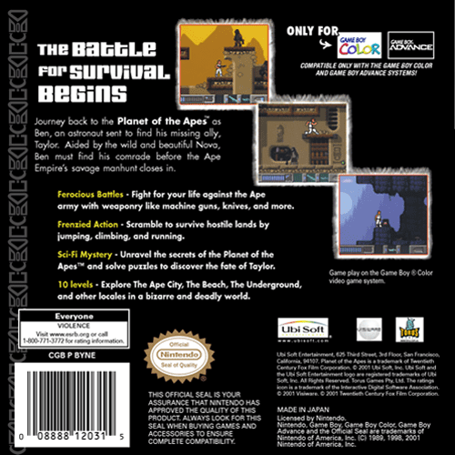 Planet of the Apes — Box back