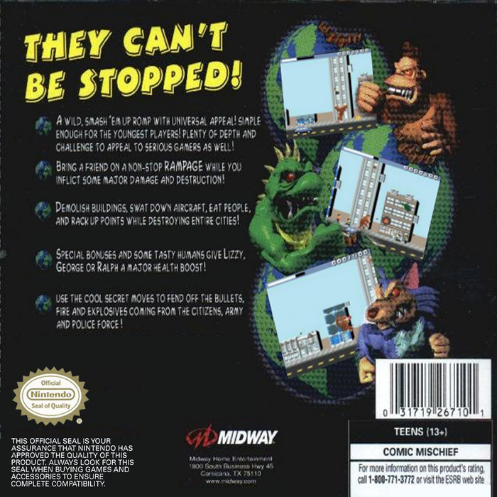 Rampage : World Tour — Box back