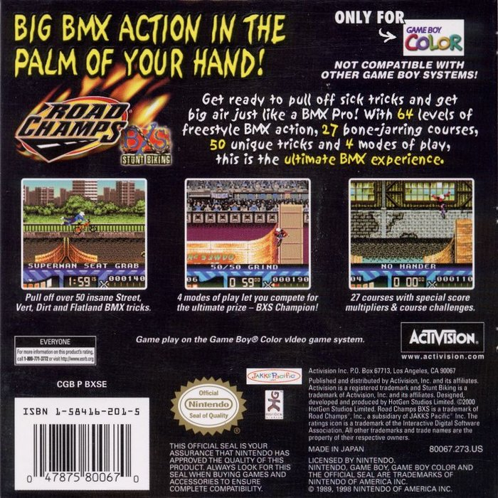 Road Champs: BXS Stunt Biking — Box back