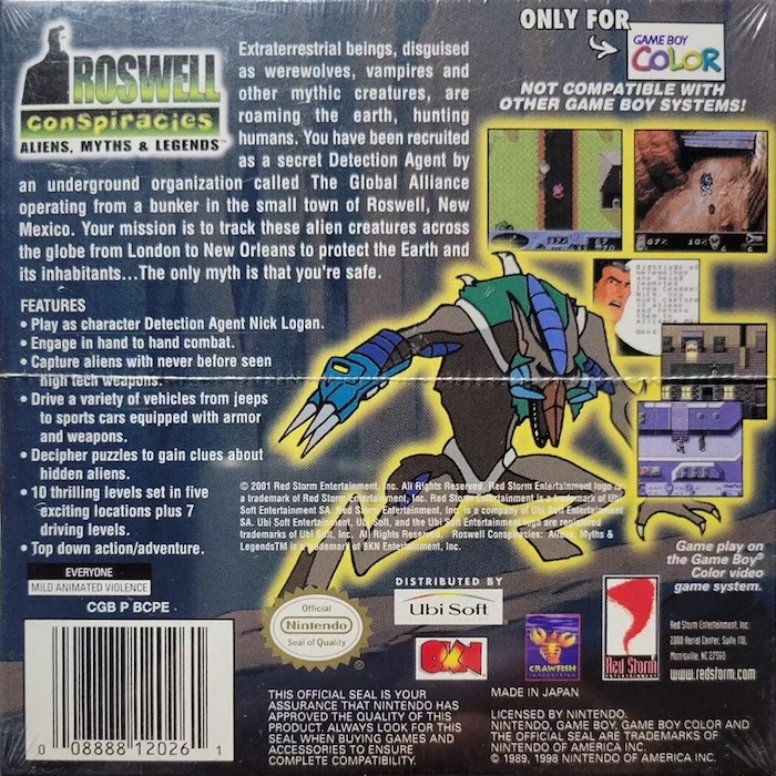 Roswell Conspiracies - Aliens, Myths & Legends — Box back