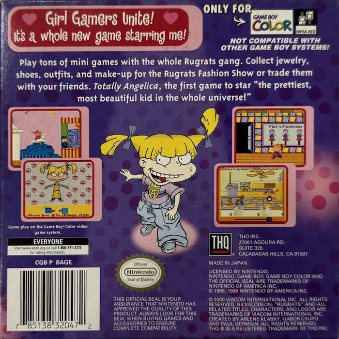Rugrats: Totally Angelica — Box back