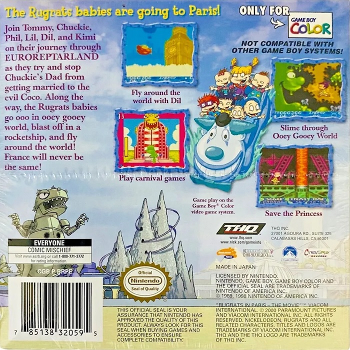 Rugrats in Paris : The Movie — Box back