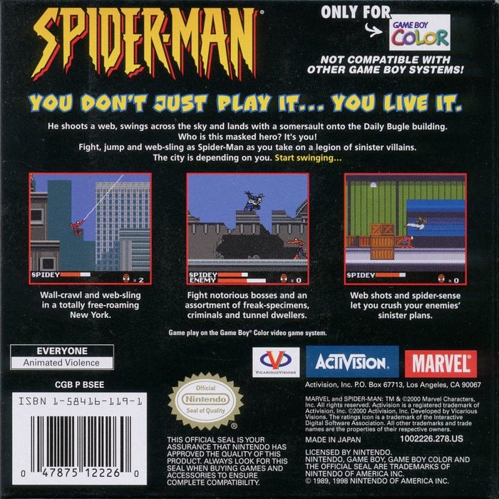 Spider-Man — Box back