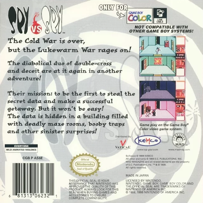 Spy vs. Spy — Box back