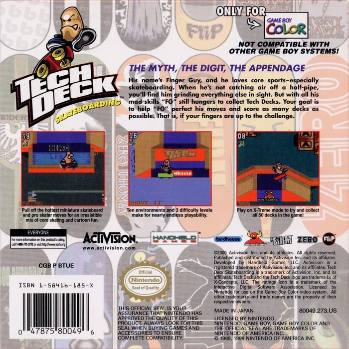 Tech Deck Skateboarding — Box back