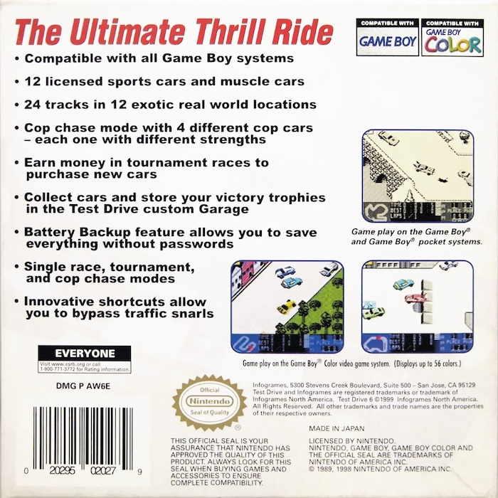 Test Drive 6 — Box back