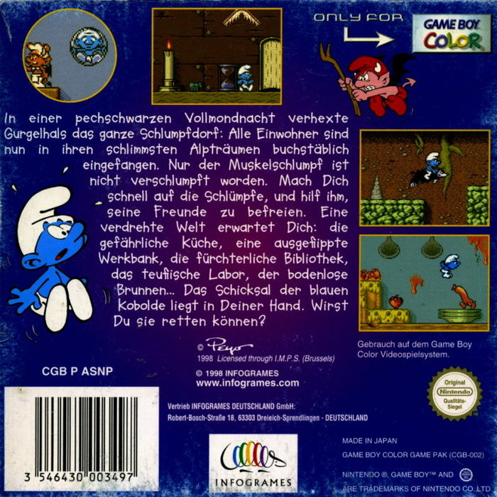 The Adventures of the Smurfs — Box back