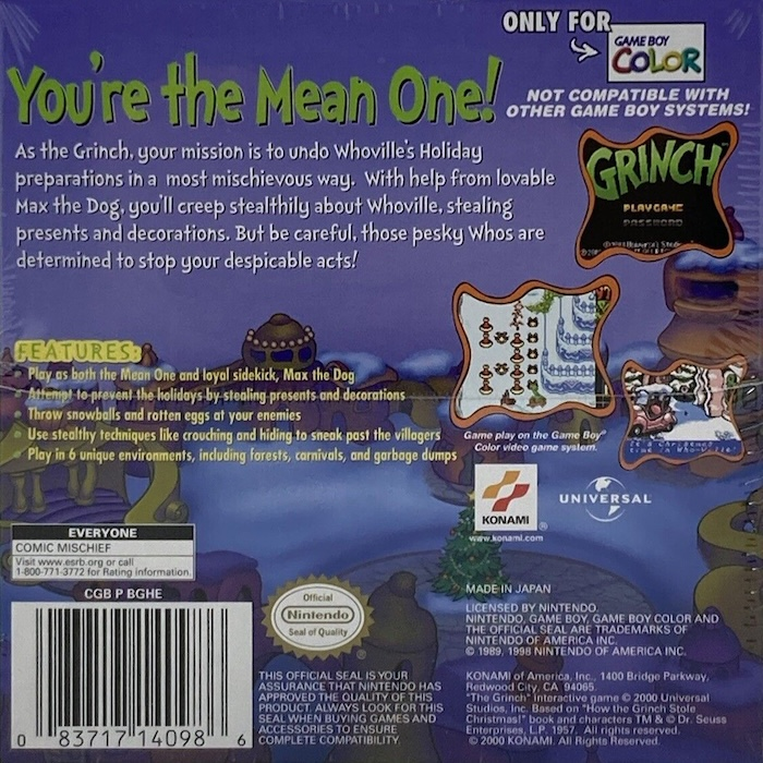 The Grinch — Box back