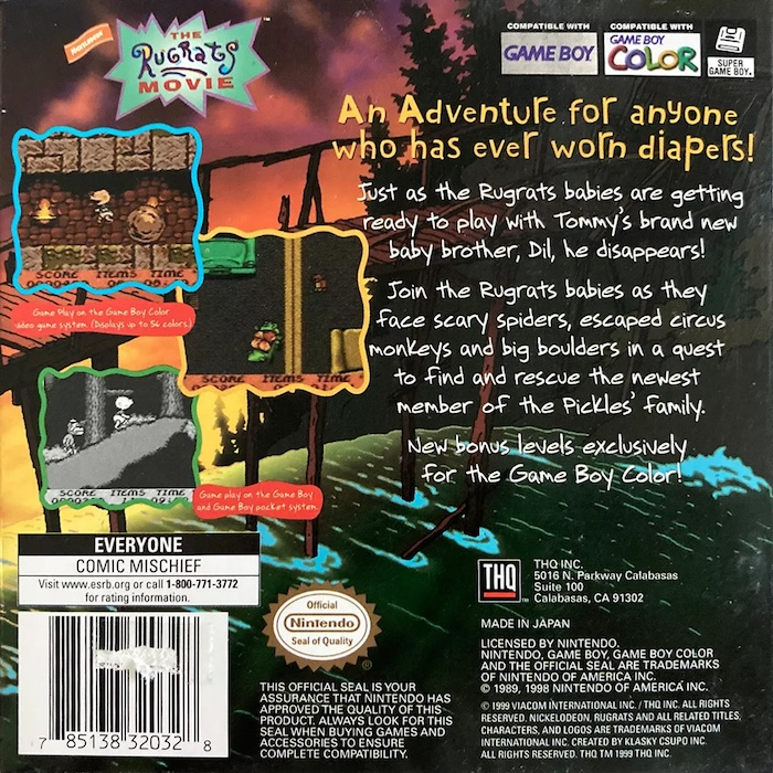 The Rugrats Movie — Box back