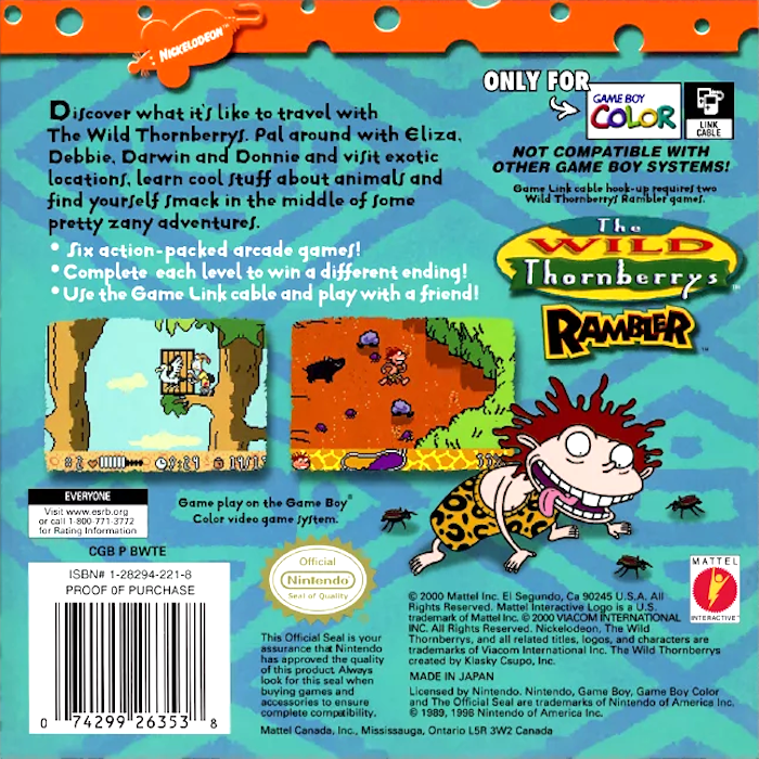 The Wild Thornberrys : Rambler — Box back