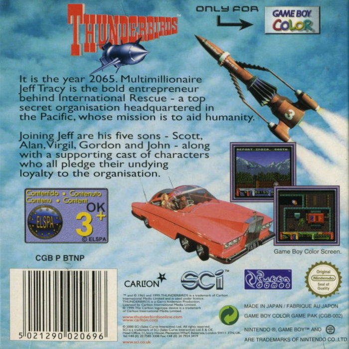 Thunderbirds — Box back