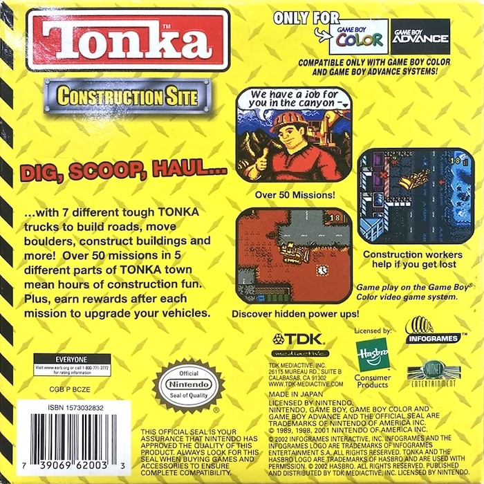 Tonka Construction Site — Box back