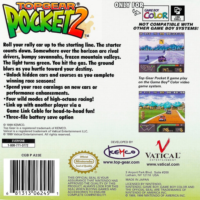 Top Gear Pocket 2 — Box back