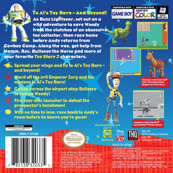 Toy Story 2 — Box back