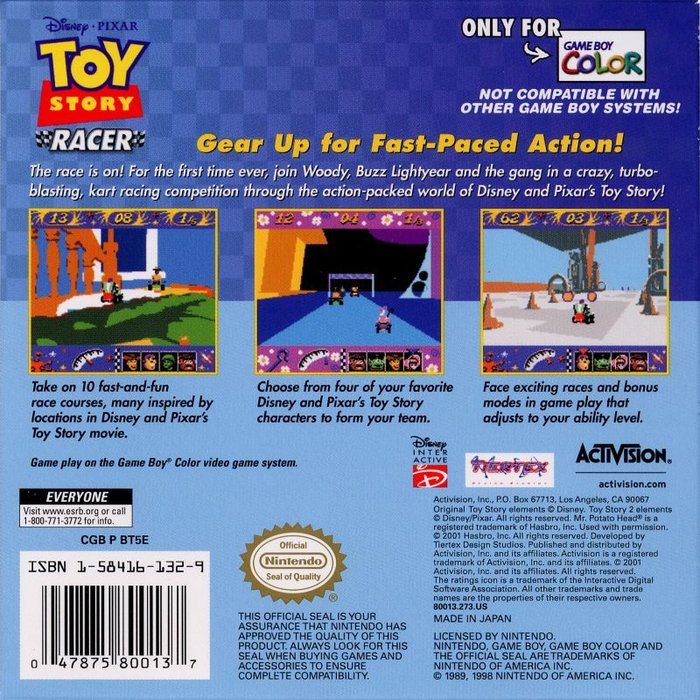 Toy Story Racer — Box back