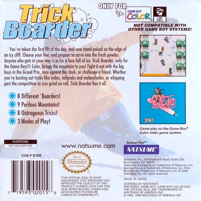 Trickboarder GP — Box back
