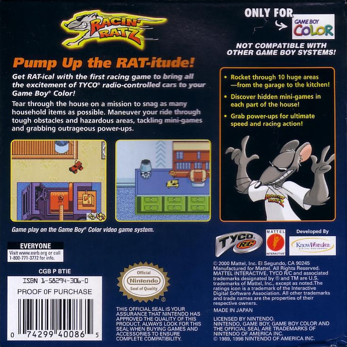 Tyco RC : Racin' Ratz — Box back