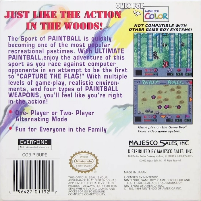 Ultimate Paintball — Box back