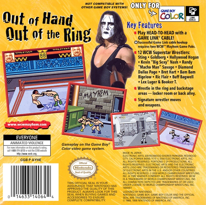 WCW Mayhem — Box back