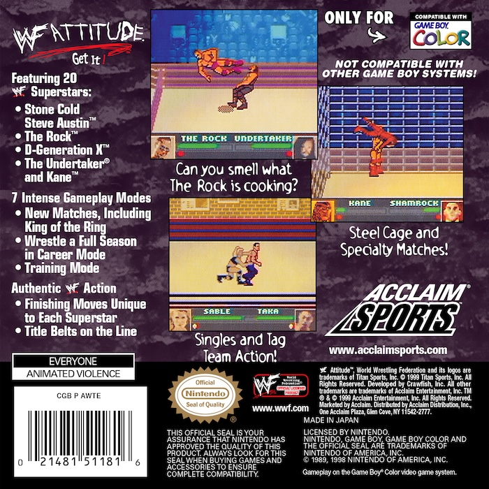 WWF Attitude — Box back