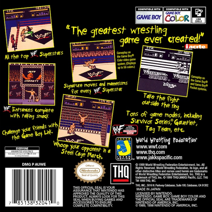 WWF WrestleMania 2000 — Box back