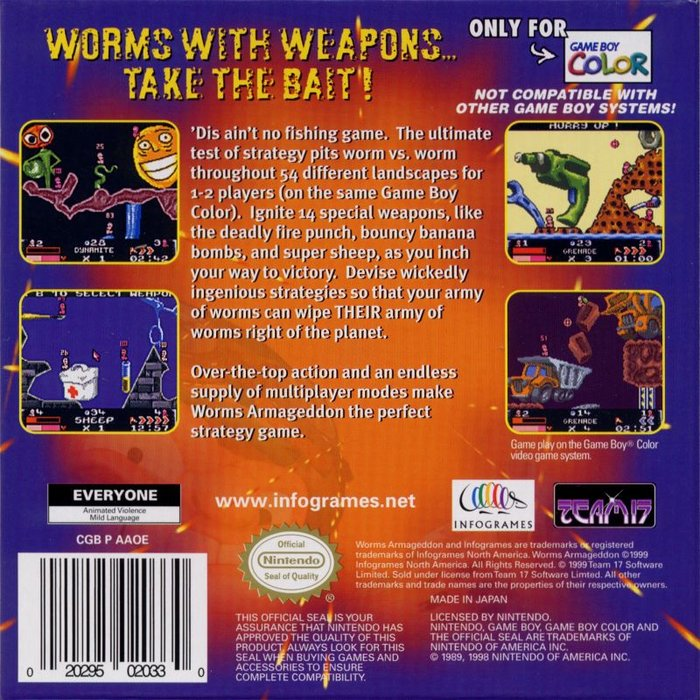 Worms Armageddon — Box back
