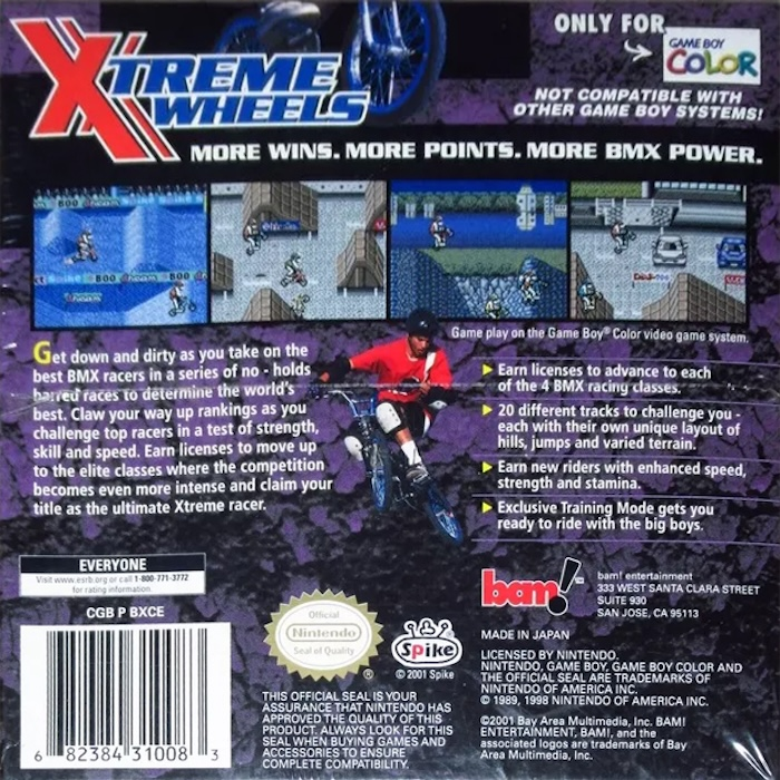 Xtreme Wheels — Box back