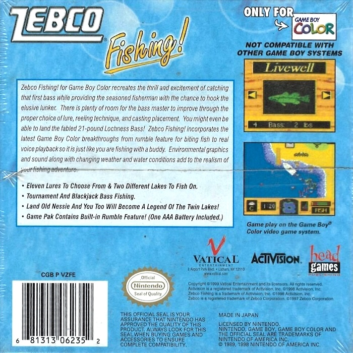 Zebco Fishing! — Box back