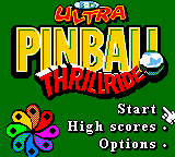 3-D Ultra Pinball : Thrillride — Title screen