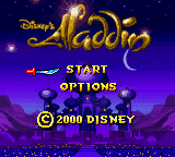 Aladdin — Title screen