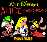 Alice in Wonderland — Title screen
