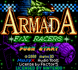 Armada : FX Racers — Title screen