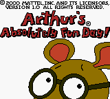Arthur's Absolutely Fun Day! — Title screen