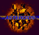 Asteroids — Title screen