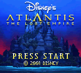 Atlantis : The Lost Empire — Title screen