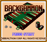Backgammon — Title screen