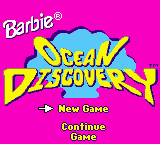 Barbie - Ocean Discovery — Title screen
